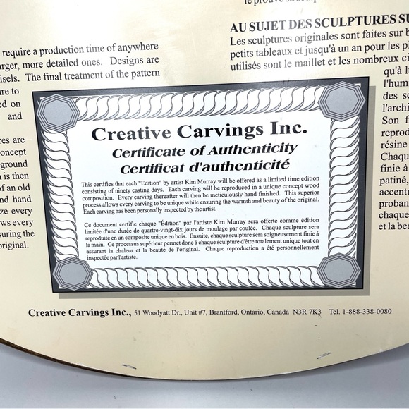 Kim Murray Wood Carving Fishing Scene Wall Plaque 3D - Picture 12 of 12